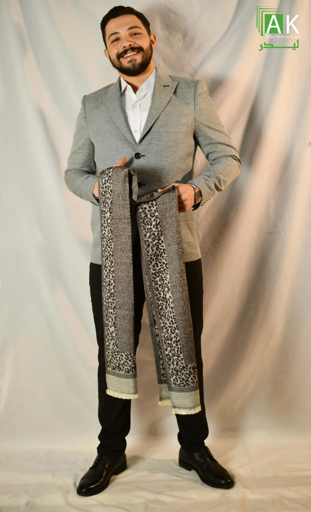 Luxe Patterned Winter Scarf - Image 4