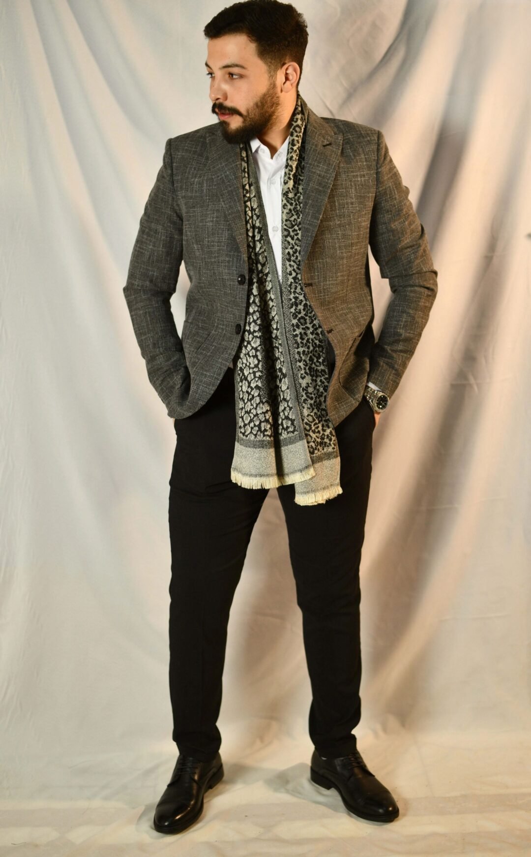 Luxe Patterned Winter Scarf