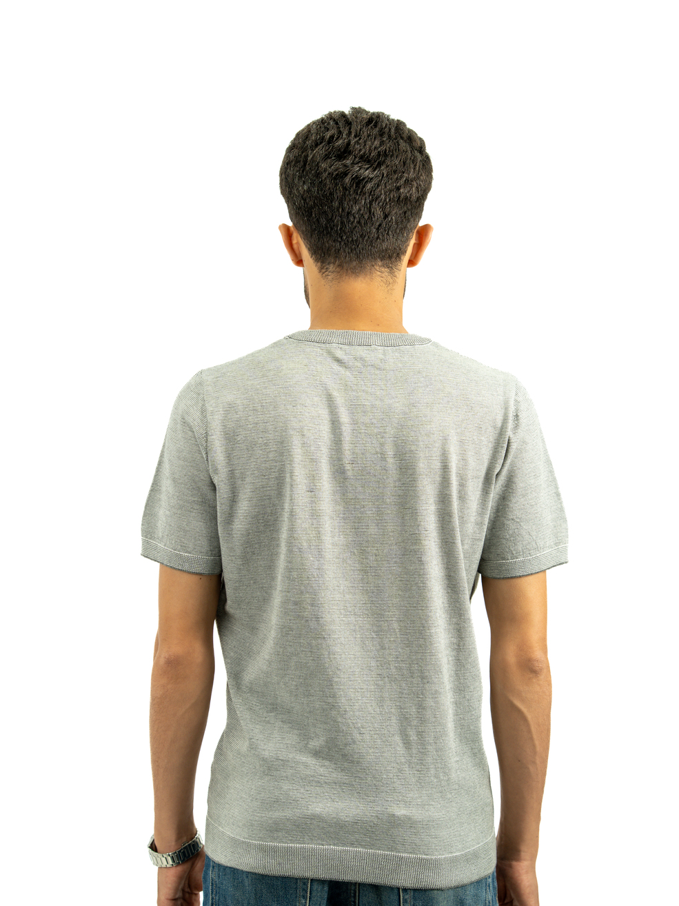 Zigzag Jacquard Knit T-Shirt - Image 6
